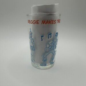 Vintage 1971 Archie Comics - Reggie Makes The Scene - Welch's Jelly Jar Glass